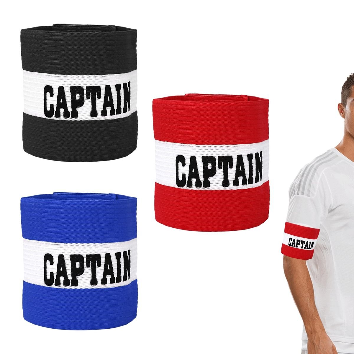 Captain Armbands | Elastic Adjustable Team Leader Match Day Identification Band - Image 2